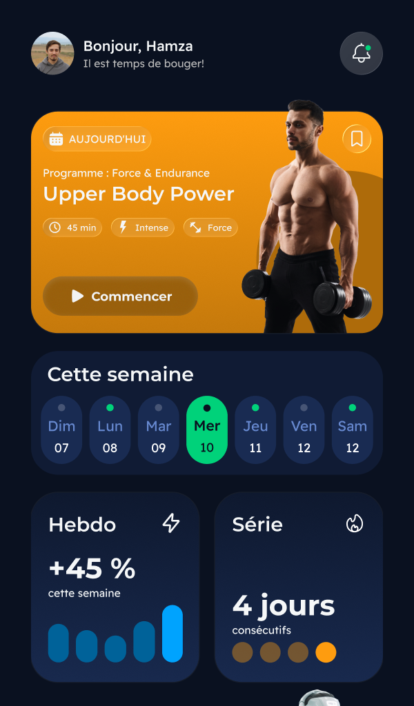 Tableau de bord d'entraînement MARCO
