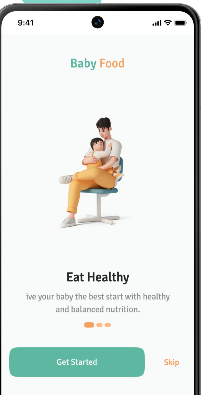 Écran de bienvenue Baby Food