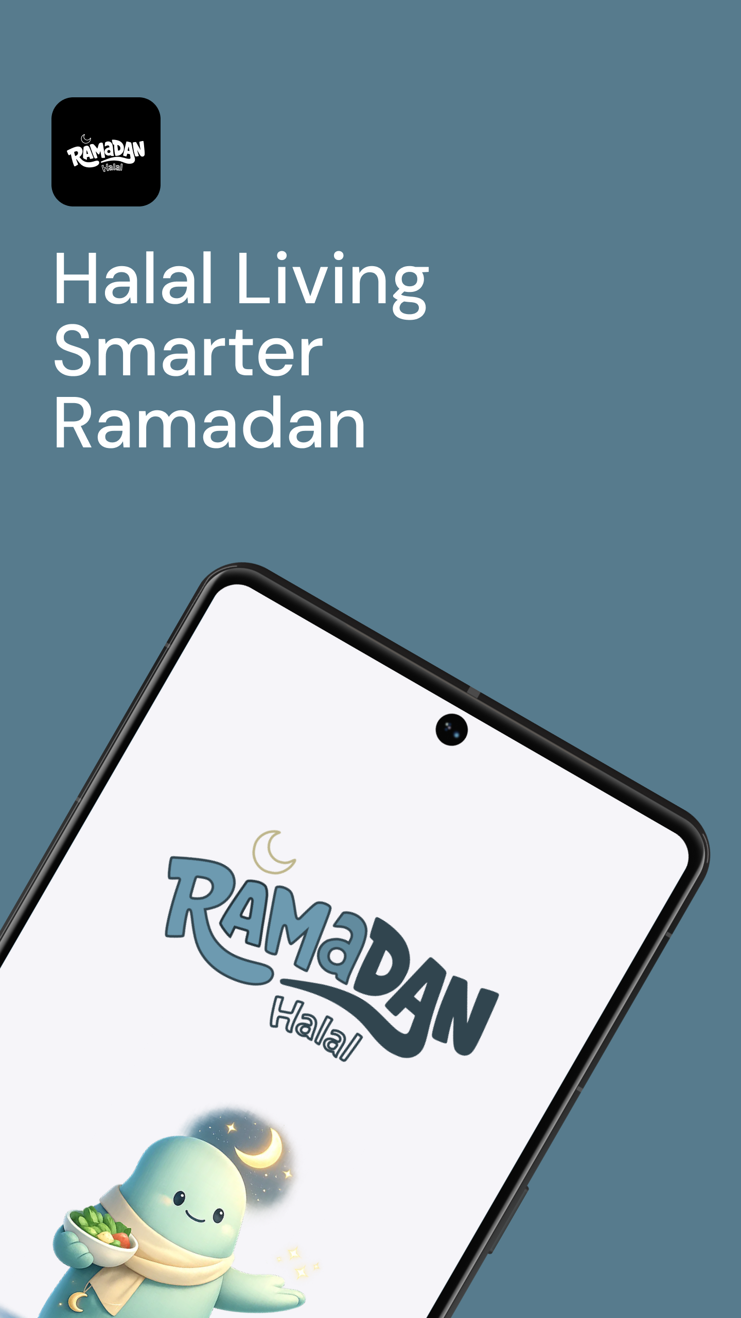 Écran de lancement Ramadan Halal AI