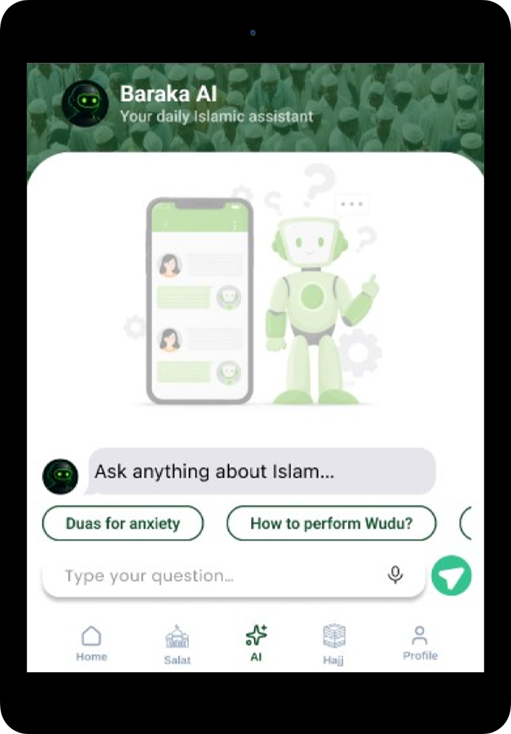 Baraka AI, l'assistant islamique de Salat & Hajj AI